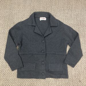 VTG Palio Wool Jacket Women’s Size 12 Gray Button Coat Minimalist Made In Italy